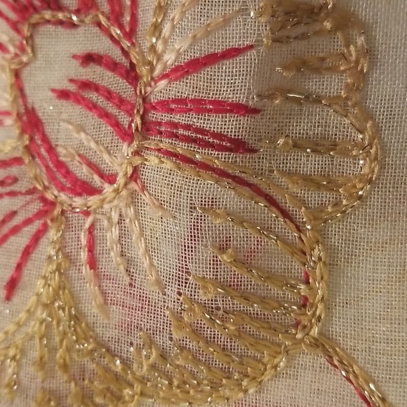 Sally Bath Collection Selena 13 PC Set; Shower Curtain  12 Metal Roller Hooks - Picture 3 of 8